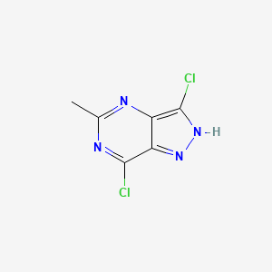 molecular formula C6H4Cl2N4 B13660124 3,7-Dichloro-5-methyl-1H-pyrazolo[4,3-d]pyrimidine 