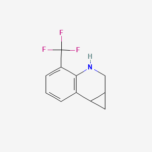 molecular formula C11H10F3N B13660157 4-(Trifluoromethyl)-1a,2,3,7b-tetrahydro-1H-cyclopropa[c]quinoline 