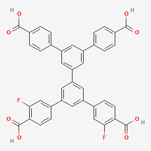 molecular formula C40H24F2O8 B13660170 4-[3-[3,5-bis(4-carboxyphenyl)phenyl]-5-(4-carboxy-3-fluorophenyl)phenyl]-2-fluorobenzoic acid 