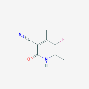 molecular formula C8H7FN2O B13660180 5-Fluoro-4,6-dimethyl-2-oxo-1,2-dihydropyridine-3-carbonitrile 