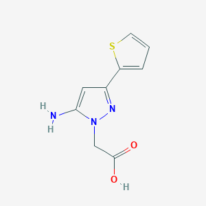 2-(5-amino-3-(thiophen-2-yl)-1H-pyrazol-1-yl)acetic acid