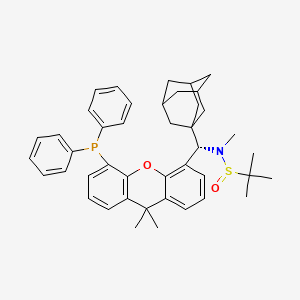 molecular formula C43H50NO2PS B13660235 (R)-N-((S)-Adamantan-1-yl(5-(diphenylphosphanyl)-9,9-dimethyl-9H-xanthen-4-yl)methyl)-N,2-dimethylpropane-2-sulfinamide 