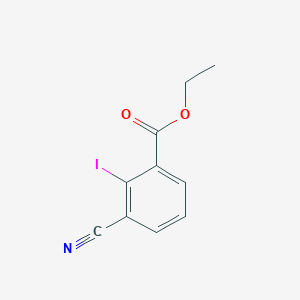 molecular formula C10H8INO2 B13660260 Ethyl 3-cyano-2-iodobenzoate 