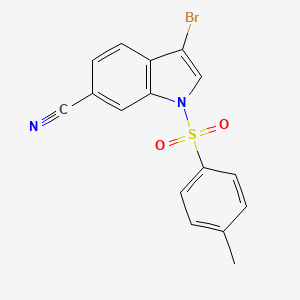 molecular formula C16H11BrN2O2S B13660270 3-Bromo-1-tosyl-1H-indole-6-carbonitrile 