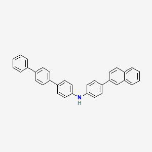 molecular formula C34H25N B13660273 N-(4-naphthalen-2-ylphenyl)-4-(4-phenylphenyl)aniline 