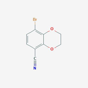 molecular formula C9H6BrNO2 B13660274 8-Bromo-2,3-dihydrobenzo[b][1,4]dioxine-5-carbonitrile 