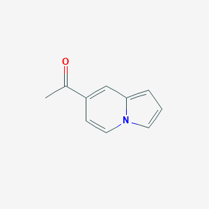 molecular formula C10H9NO B13660299 1-(Indolizin-7-yl)ethanone 
