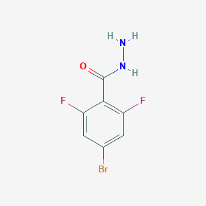 molecular formula C7H5BrF2N2O B13660316 4-Bromo-2,6-difluorobenzohydrazide 