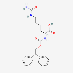 molecular formula C22H25N3O5 B13660327 Fmoc-D-Homocit-OH 