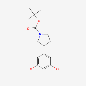 molecular formula C17H25NO4 B13660343 1-Boc-3-(3,5-dimethoxyphenyl)pyrrolidine 