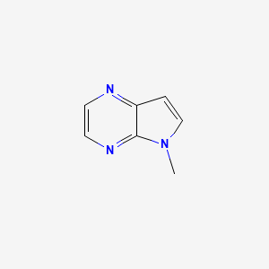 molecular formula C7H7N3 B13660348 5-Methyl-5H-pyrrolo[2,3-b]pyrazine 