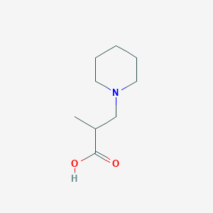 molecular formula C9H17NO2 B1366036 2-Methyl-3-(piperidin-1-yl)propanoic acid CAS No. 24007-12-3