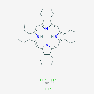 molecular formula C36H46Cl3MnN4 B13660404 2,3,7,8,12,13,17,18-Octaethyl-21H,23H-porphine manganese(III) chloride 