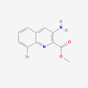molecular formula C11H9BrN2O2 B13660447 Methyl 3-amino-8-bromoquinoline-2-carboxylate 