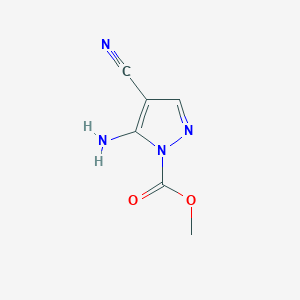 molecular formula C6H6N4O2 B1366051 methyl 5-amino-4-cyano-1H-pyrazole-1-carboxylate CAS No. 220131-57-7
