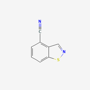 molecular formula C8H4N2S B13660593 Benzo[d]isothiazole-4-carbonitrile 