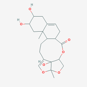 molecular formula C21H28O7 B136606 Hancogenin B CAS No. 147512-46-7