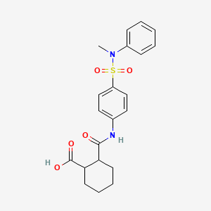 molecular formula C21H24N2O5S B1366060 2-({4-[(Methylanilino)sulfonyl]anilino}carbonyl)cyclohexanecarboxylic acid 