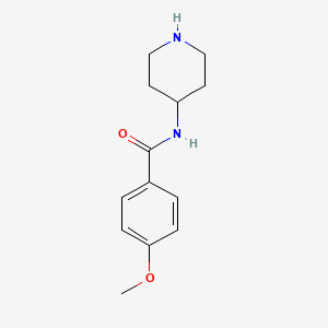 molecular formula C13H18N2O2 B1366064 4-甲氧基-N-哌啶-4-基苯甲酰胺 CAS No. 75484-41-2