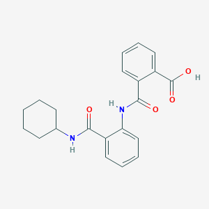 molecular formula C21H22N2O4 B1366065 2-[[2-(cyclohexylcarbamoyl)phenyl]carbamoyl]benzoic Acid 