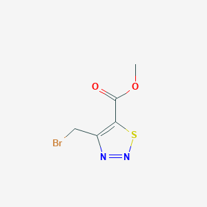 molecular formula C5H5BrN2O2S B13660726 Methyl 4-(bromomethyl)-1,2,3-thiadiazole-5-carboxylate 