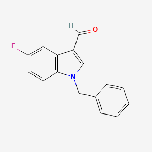 molecular formula C16H12FNO B1366076 1-benzyl-5-fluoro-1H-indole-3-carbaldehyde CAS No. 728024-41-7
