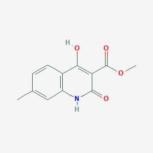 molecular formula C12H11NO4 B13660771 Methyl 2,4-dihydroxy-7-methylquinoline-3-carboxylate 