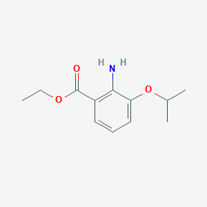 molecular formula C12H17NO3 B13660840 Ethyl 2-amino-3-isopropoxybenzoate 