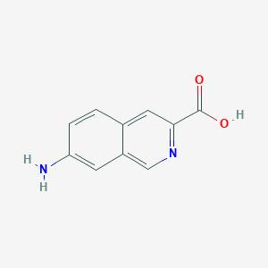 molecular formula C10H8N2O2 B13660895 7-Aminoisoquinoline-3-carboxylic acid 