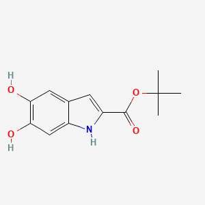 molecular formula C13H15NO4 B13660911 tert-Butyl 5,6-dihydroxy-1H-indole-2-carboxylate 