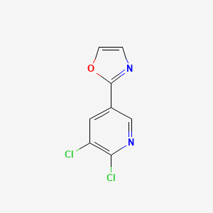 molecular formula C8H4Cl2N2O B13660930 2-(5,6-Dichloropyridin-3-yl)oxazole 