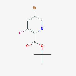 molecular formula C10H11BrFNO2 B13660968 tert-Butyl 5-bromo-3-fluoropicolinate 