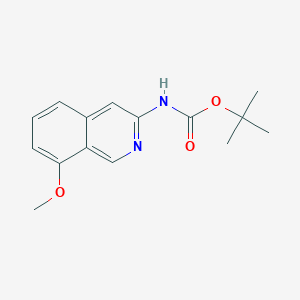 molecular formula C15H18N2O3 B13660969 tert-Butyl (8-methoxyisoquinolin-3-yl)carbamate 