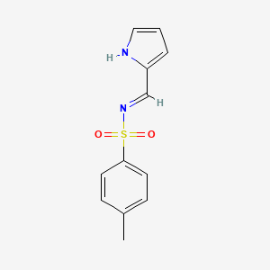 molecular formula C12H12N2O2S B13660993 N-((1H-pyrrol-2-yl)methylene)-4-methylbenzenesulfonamide 
