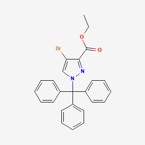 molecular formula C25H21BrN2O2 B13661006 Ethyl 4-bromo-1-trityl-1H-pyrazole-3-carboxylate 