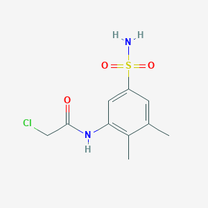 molecular formula C10H13ClN2O3S B1366101 2-chloro-N-(2,3-dimethyl-5-sulfamoylphenyl)acetamide CAS No. 885461-13-2