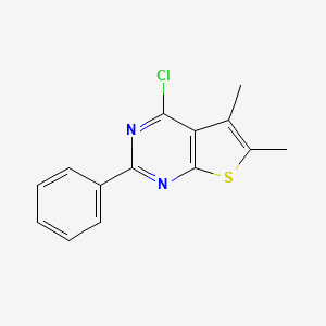 molecular formula C14H11ClN2S B1366102 4-Chloro-5,6-dimethyl-2-phenylthieno[2,3-d]pyrimidine CAS No. 83548-60-1