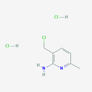 molecular formula C7H11Cl3N2 B13661024 3-(Chloromethyl)-6-methylpyridin-2-amine dihydrochloride 