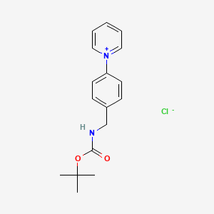 molecular formula C17H21ClN2O2 B13661066 1-(4-(((tert-Butoxycarbonyl)amino)methyl)phenyl)pyridin-1-ium chloride 