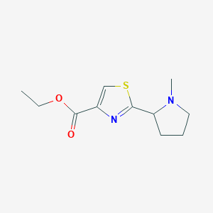 molecular formula C11H16N2O2S B13661067 Ethyl 2-(1-Methylpyrrolidin-2-yl)thiazole-4-carboxylate 