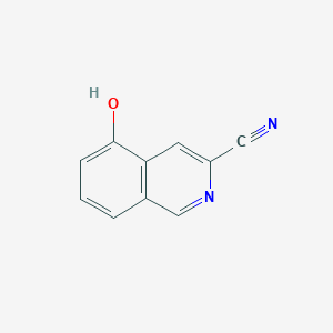molecular formula C10H6N2O B13661075 5-Hydroxyisoquinoline-3-carbonitrile 