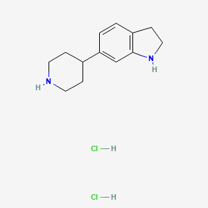 molecular formula C13H20Cl2N2 B13661079 6-(Piperidin-4-yl)indoline dihydrochloride 