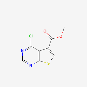 molecular formula C8H5ClN2O2S B13661098 Methyl 4-chlorothieno[2,3-d]pyrimidine-5-carboxylate 