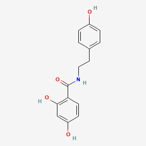 molecular formula C15H15NO4 B13661118 2,4-Dihydroxy-N-(4-hydroxyphenethyl)benzamide 