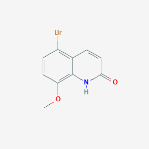 molecular formula C10H8BrNO2 B13661121 5-bromo-8-methoxyquinolin-2(1H)-one 