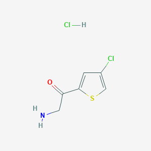 molecular formula C6H7Cl2NOS B13661129 2-Amino-1-(4-chlorothiophen-2-yl)ethanone Hydrochloride 