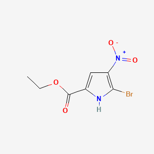 molecular formula C7H7BrN2O4 B13661151 Ethyl 5-Bromo-4-nitro-1H-pyrrole-2-carboxylate 