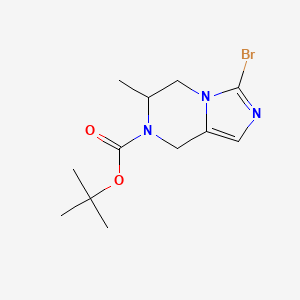 molecular formula C12H18BrN3O2 B13661158 tert-Butyl 3-bromo-6-methyl-5,6-dihydroimidazo[1,5-a]pyrazine-7(8H)-carboxylate 