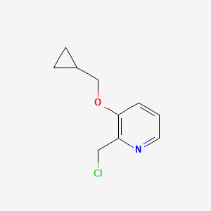 molecular formula C10H12ClNO B13661164 2-(Chloromethyl)-3-(cyclopropylmethoxy)pyridine 
