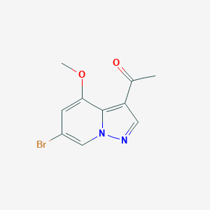 molecular formula C10H9BrN2O2 B13661172 1-(6-Bromo-4-methoxypyrazolo[1,5-a]pyridin-3-yl)ethanone 